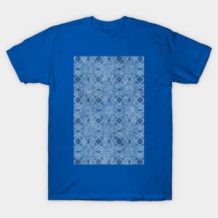 Monochrome Denim Blue Circles T-Shirt